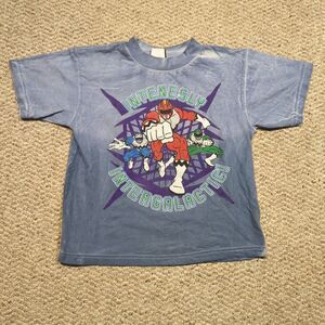 Mighty Morphin Power Rangers Saban's Shirt Youth Kids L 6-7 Blue Short Sleeve